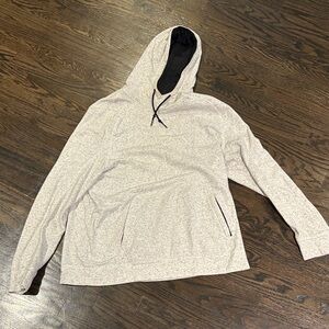 Snowboarding Hoodie. White with snow effect style. Men’s Large